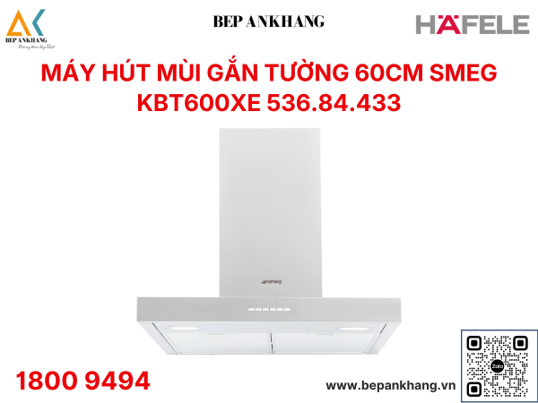 Máy Hút Mùi Gắn Tường Hafele KS60XE-2 536.84.433 - 2 bộ lọc dầu mỡ bằng nhôm